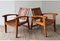 Tavolo e poltrone vintage in legno, anni '50, set di 3, Immagine 15