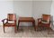 Vintage Wooden Table & Armchairs, 1950s, Set of 3 16