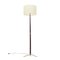 Floor Lamp with Brass Base and Parchment Lampshade, 1940s 2