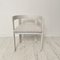 Mid-Century Italian White Painted Wood and White Bouclé Fabric Armchair, 1970s 8