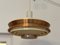 Metallpresse und Kupfer Kunststoff UFO Lampe von Hall GDR 8