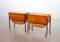 Scandinavian Teak Sewing Side Tables in style of Hans Wegner with Cane Basket, 1960s, Set of 2 12