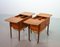 Scandinavian Teak Sewing Side Tables in style of Hans Wegner with Cane Basket, 1960s, Set of 2, Image 6