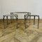 Vintage Smoked Glass and Chrome Nest of Tables, 1970s, Set of 3 15