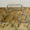 Vintage Smoked Glass and Chrome Nest of Tables, 1970s, Set of 3 11