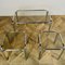 Vintage Smoked Glass and Chrome Nest of Tables, 1970s, Set of 3, Image 11