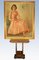 Art Deco Woman in a Dress Sitting on a Club Chair Armrest, 1920s, Oil on Canvas, Framed, Image 2