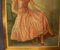 Art Deco Frau in einem Kleid auf einem Klubsessel Armlehne, 1920er, Öl auf Leinwand, gerahmt 7