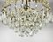 Glass and Gilt Brass Chandelier, 1970s 4