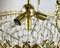 Glass and Gilt Brass Chandelier, 1970s 6