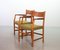 Town Hall Wooden Armchairs by Hans Wegner for Plan Mobler, Denmark, 1947, Set of 2, Image 5
