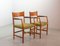 Town Hall Wooden Armchairs by Hans Wegner for Plan Mobler, Denmark, 1947, Set of 2 3