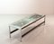 Large Rectangle Ceramic Color Explosion Coffee Table on Chromed and Wooden Frame from De Nisco, Belgium, 1970s 3