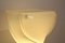 Lámpara de mesa hecha a mano de vidrio opalescente blanco de Leucos, Imagen 7