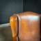 Vintage Cognac Leather Wingback Armchair 5
