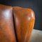 Vintage Cognac Leather Wingback Armchair, Image 4