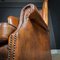 Vintage Cognac Leather Wingback Armchair 8