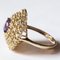 Vintage 8k Gold Patch Ring with Amethyst and Peridots, 1970s 5