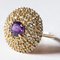 Vintage 8k Gold Patch Ring with Amethyst and Peridots, 1970s 3