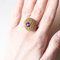 Vintage 8k Gold Patch Ring with Amethyst and Peridots, 1970s 24