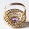 Vintage 8k Gold Patch Ring with Amethyst and Peridots, 1970s 11