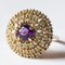 Vintage 8k Gold Patch Ring with Amethyst and Peridots, 1970s 1