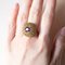 Vintage 8k Gold Patch Ring with Amethyst and Peridots, 1970s 16