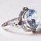 Vintage 18 Karat Weißgold Ring mit Blauem Spinell und Diamanten, 1940er 9