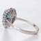 Vintage 18k White Gold Ring with Pear Shaped Emerald and Brilliant Cut Diamonds, 1960s 5