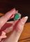 Vintage 18k White Gold Ring with Pear Shaped Emerald and Brilliant Cut Diamonds, 1960s 27