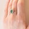 Vintage 18k White Gold Ring with Pear Shaped Emerald and Brilliant Cut Diamonds, 1960s 17