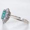 Vintage 18k White Gold Ring with Pear Shaped Emerald and Brilliant Cut Diamonds, 1960s 4