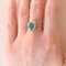Vintage 18k White Gold Ring with Pear Shaped Emerald and Brilliant Cut Diamonds, 1960s 16