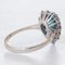 Vintage 18k White Gold Ring with Pear Shaped Emerald and Brilliant Cut Diamonds, 1960s 8