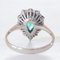 Vintage 18k White Gold Ring with Pear Shaped Emerald and Brilliant Cut Diamonds, 1960s 6