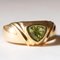 Vintage 18 Karat Goldgrüner Peridot Ring, 1970er 11