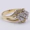 Vintage 14 Karat Gelbgold Ring mit Diamanten im Brillantschliff, 1970er 2