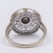 Vintage 9k White Gold Diamond Ring, 1990s, Image 4