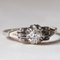 18k White Gold and Platinum with Diamonds Ring, 1920s, Image 12