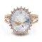 Vintage 14 Karat Gold Aquamarin und Diamanten Daisy Ring, 1960er 1