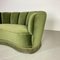 Vintage Danish Dark Green Banana Sofa, 1930s 6