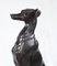 Art Deco Bronze Greyhound Dogs Grey Hounds Statue, 2er Set 6