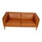 2335 Two-Seater Sofa in Cognac Aniline Leather by Børge Mogensen for Fredericia, 1990s, Image 4