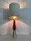 Lampes de Bureau Dorées et Rouges en Verre de Murano de Simoeng, Set de 2 7