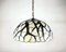 Italienische Deckenlampe aus Buntglas & Messing im Tiffany-Stil, 1980er 1