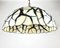 Italian Tiffany Style Ceiling Lamp in Stained Glass & Brass, 1980s 2