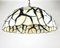 Italian Tiffany Style Ceiling Lamp in Stained Glass & Brass, 1980s, Image 2