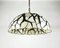Italian Tiffany Style Ceiling Lamp in Stained Glass & Brass, 1980s, Image 3