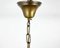 Italian Tiffany Style Ceiling Lamp in Stained Glass & Brass, 1980s, Image 5
