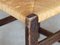 Sedie da pranzo in quercia e giunco, anni '50, set di 6, Immagine 9